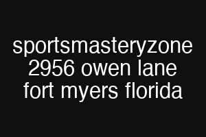 sportsmasteryzone 2956 owen lane fort myers florida